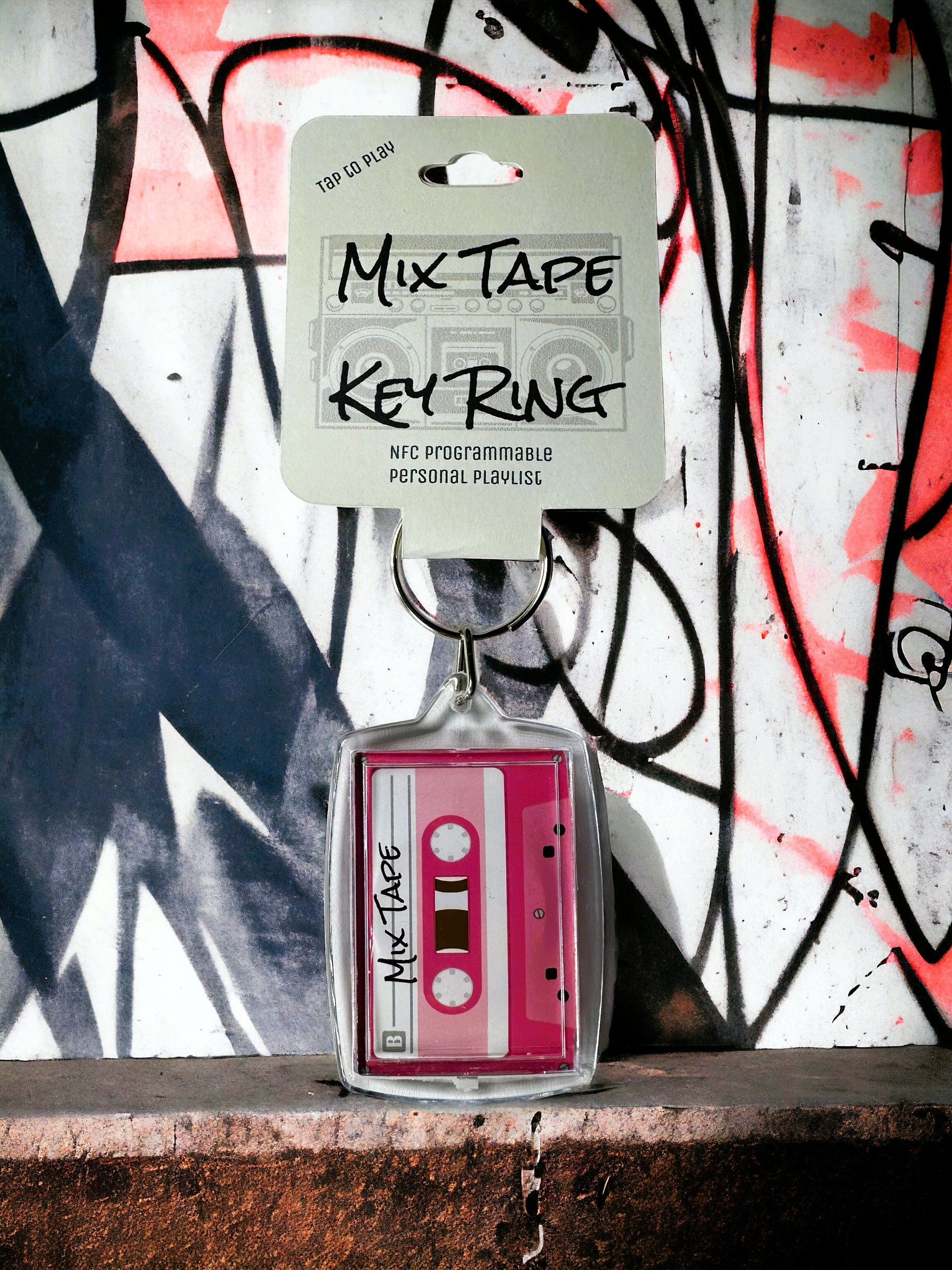 Custom Mixtape Keychain: NFC Programmable Playlist