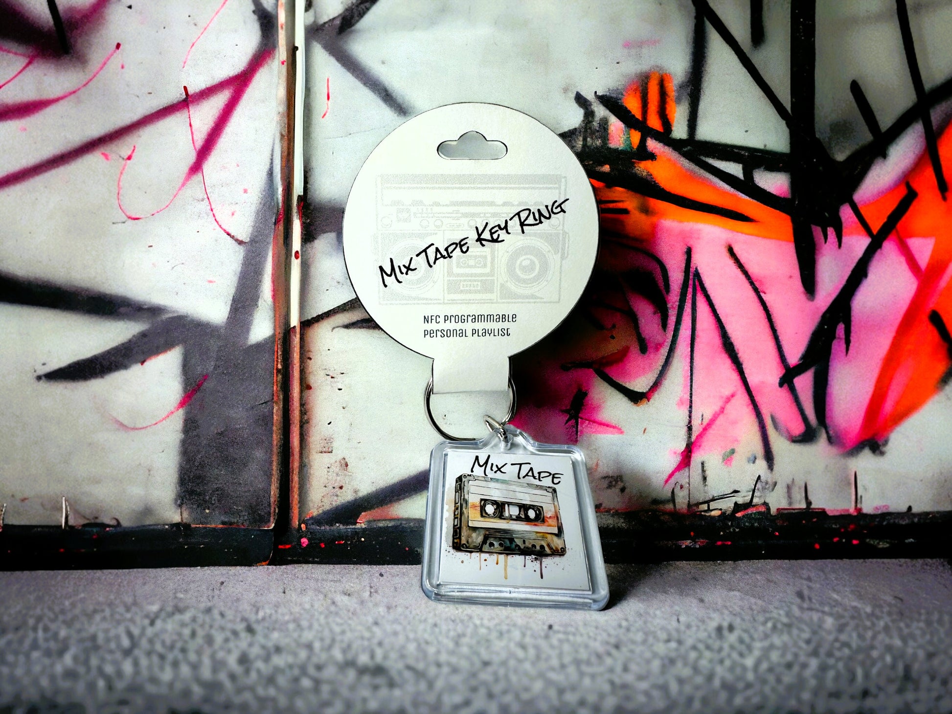 Personalized Mixtape Keychain | NFC Programmable Playlist