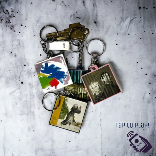 Custom Album Cover Keychain, NFC Music Playlist Keychain