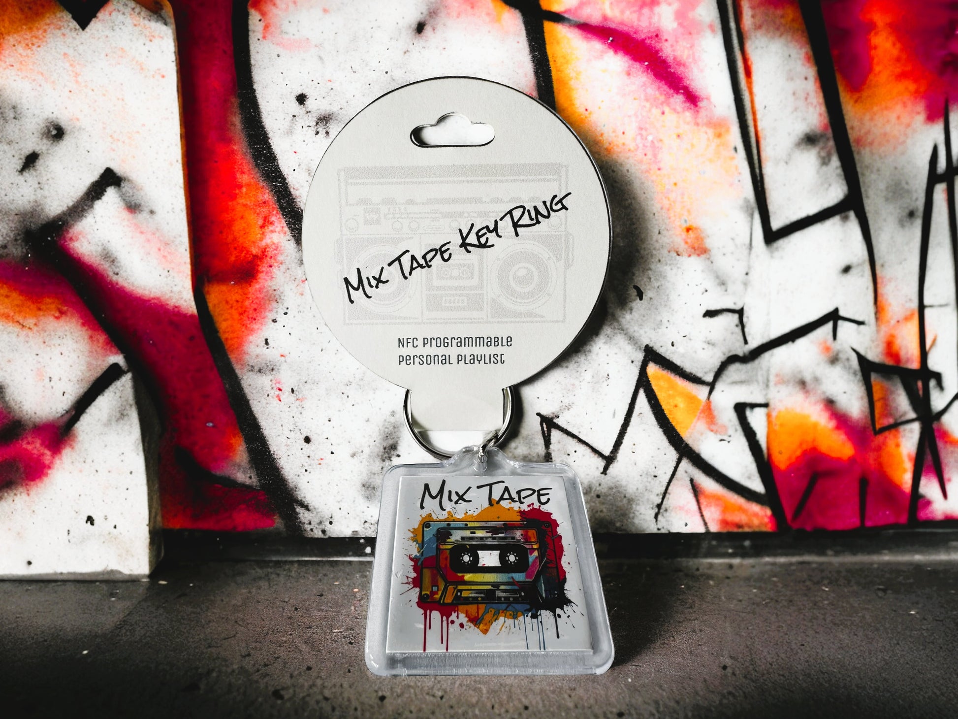 Personalized Mixtape Keychain | NFC Programmable Playlist