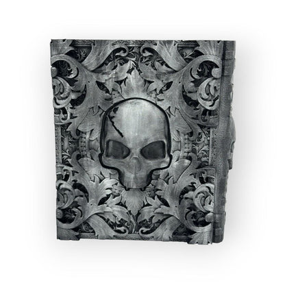 Death Magic Tome, Card and Dice Storage, RPG Minifigure Organizer, Dice Rolling Tray