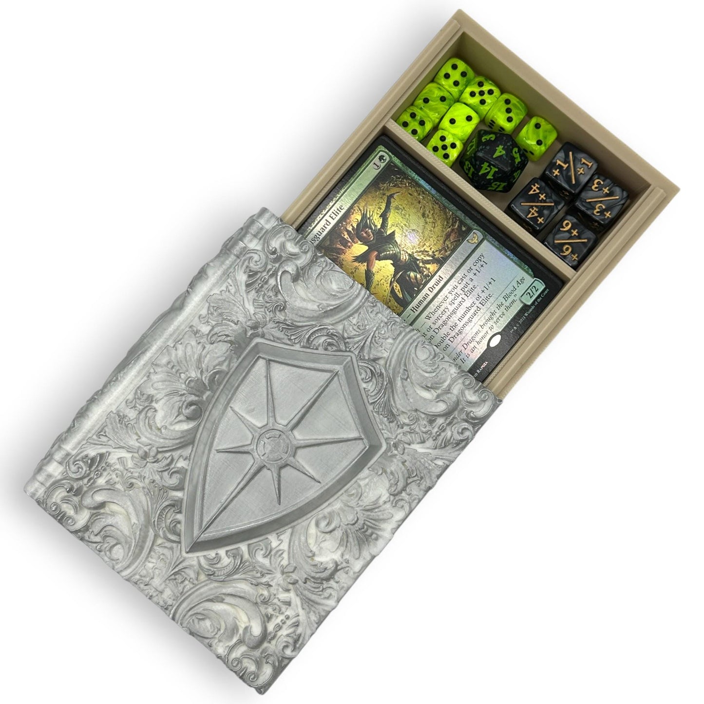 Paladin Tome Dice and Card Storage, RPG Minifigure Organizer