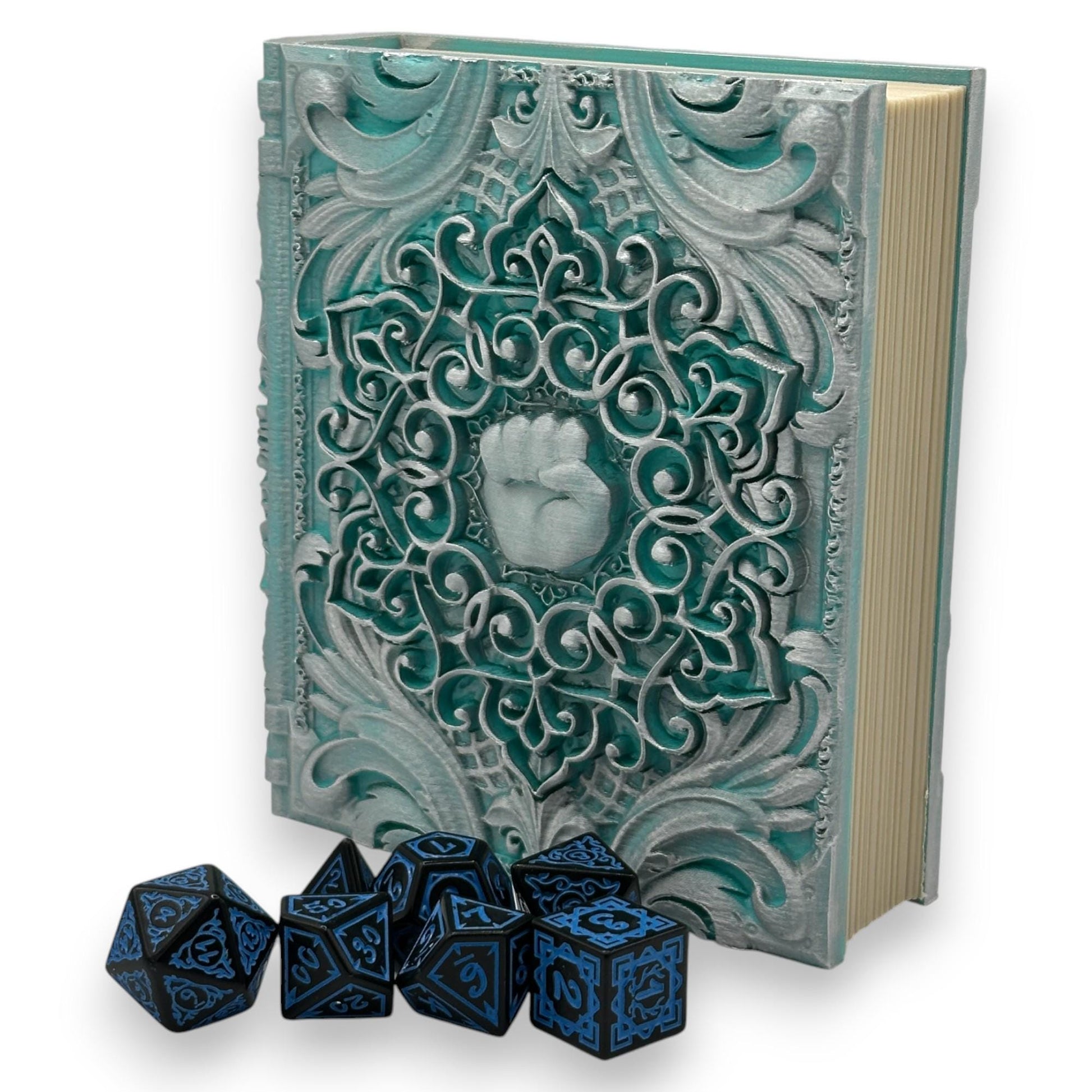 Monk Tome Card and Dice Storage, RPG Minifigure Organizer