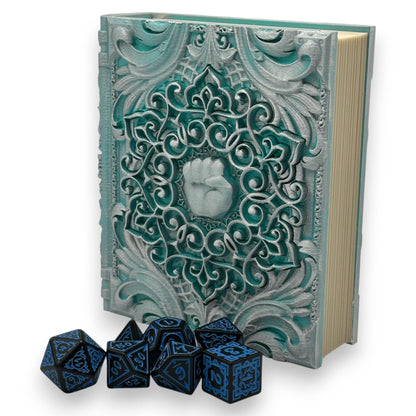 Monk Tome Card and Dice Storage, RPG Minifigure Organizer