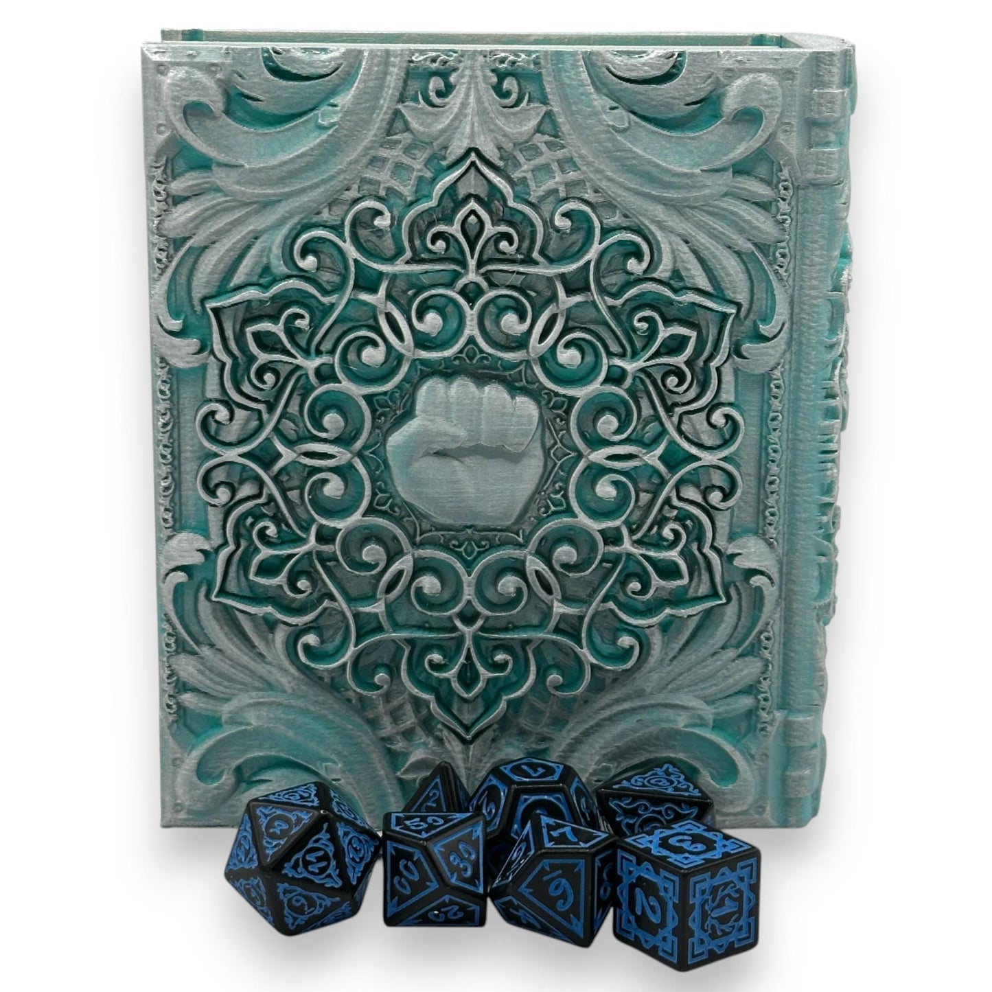 Monk Tome Card and Dice Storage, RPG Minifigure Organizer