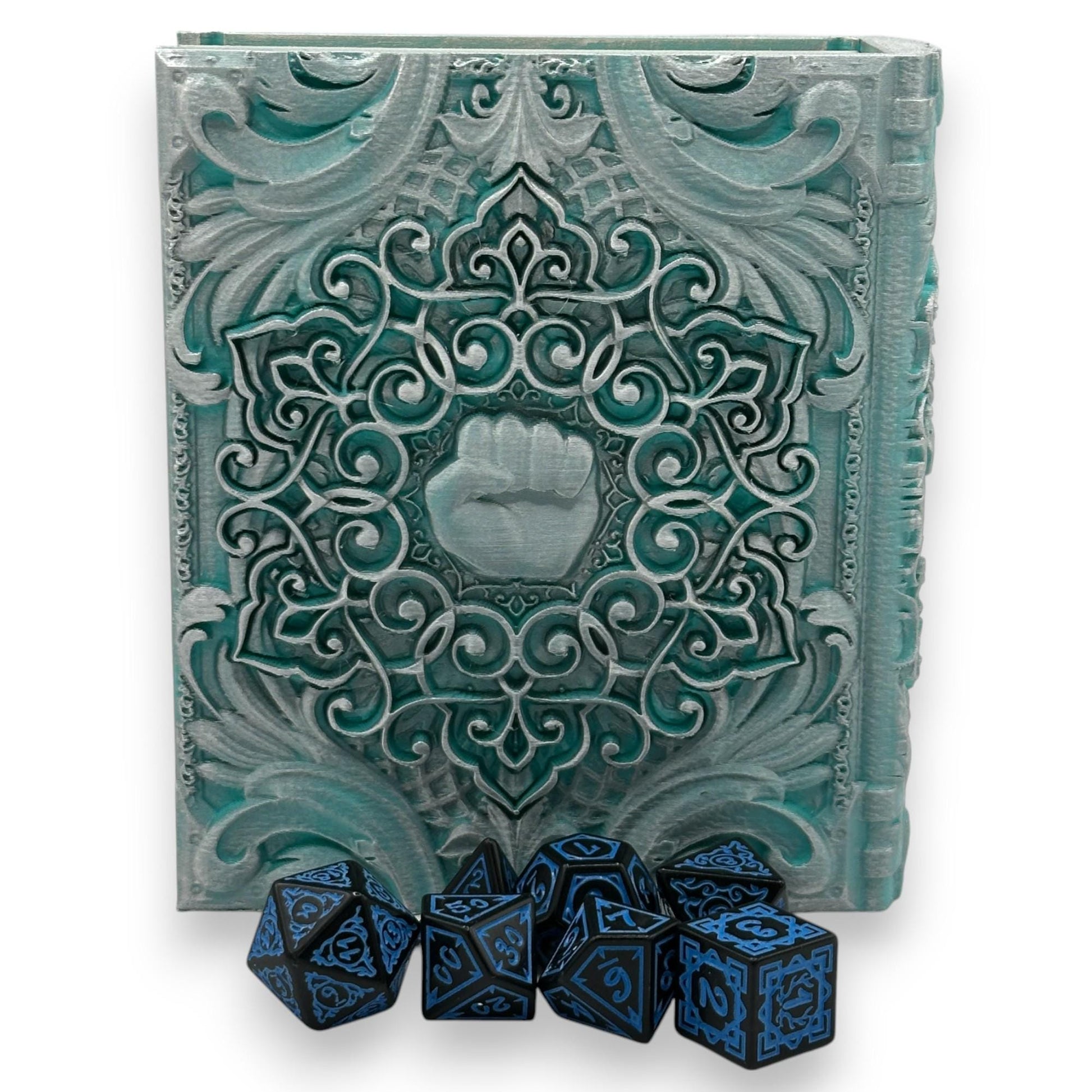 Monk Tome Card and Dice Storage, RPG Minifigure Organizer