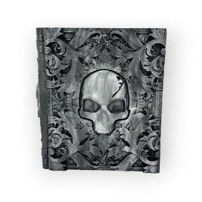 Death Magic Tome, Card and Dice Storage, RPG Minifigure Organizer, Dice Rolling Tray