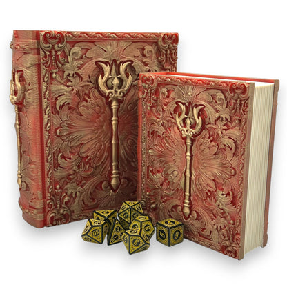 Sorcerer Tome Card and Dice Storage, RPG Minifigure Organizer