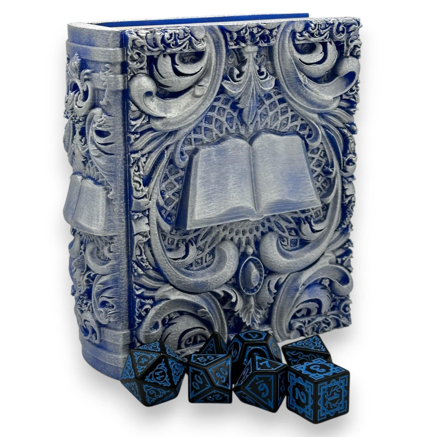 Wizard Tome Dice and Card Storage, RPG Rolling Tray