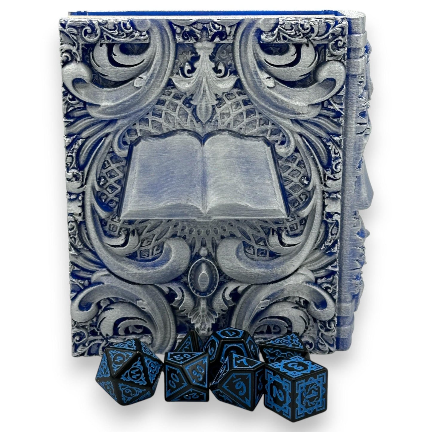 Wizard Tome Dice and Card Storage, RPG Rolling Tray