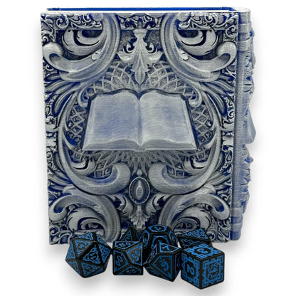 Wizard Tome Dice and Card Storage, RPG Rolling Tray