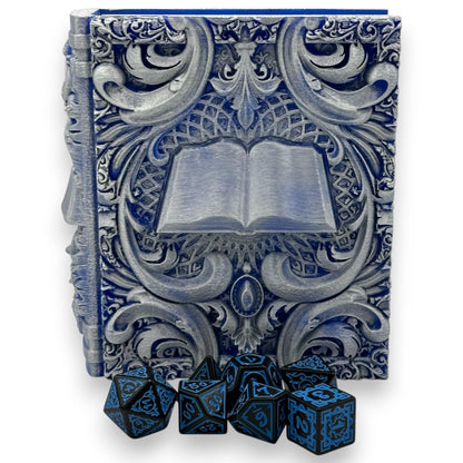 Wizard Tome Dice and Card Storage, RPG Rolling Tray