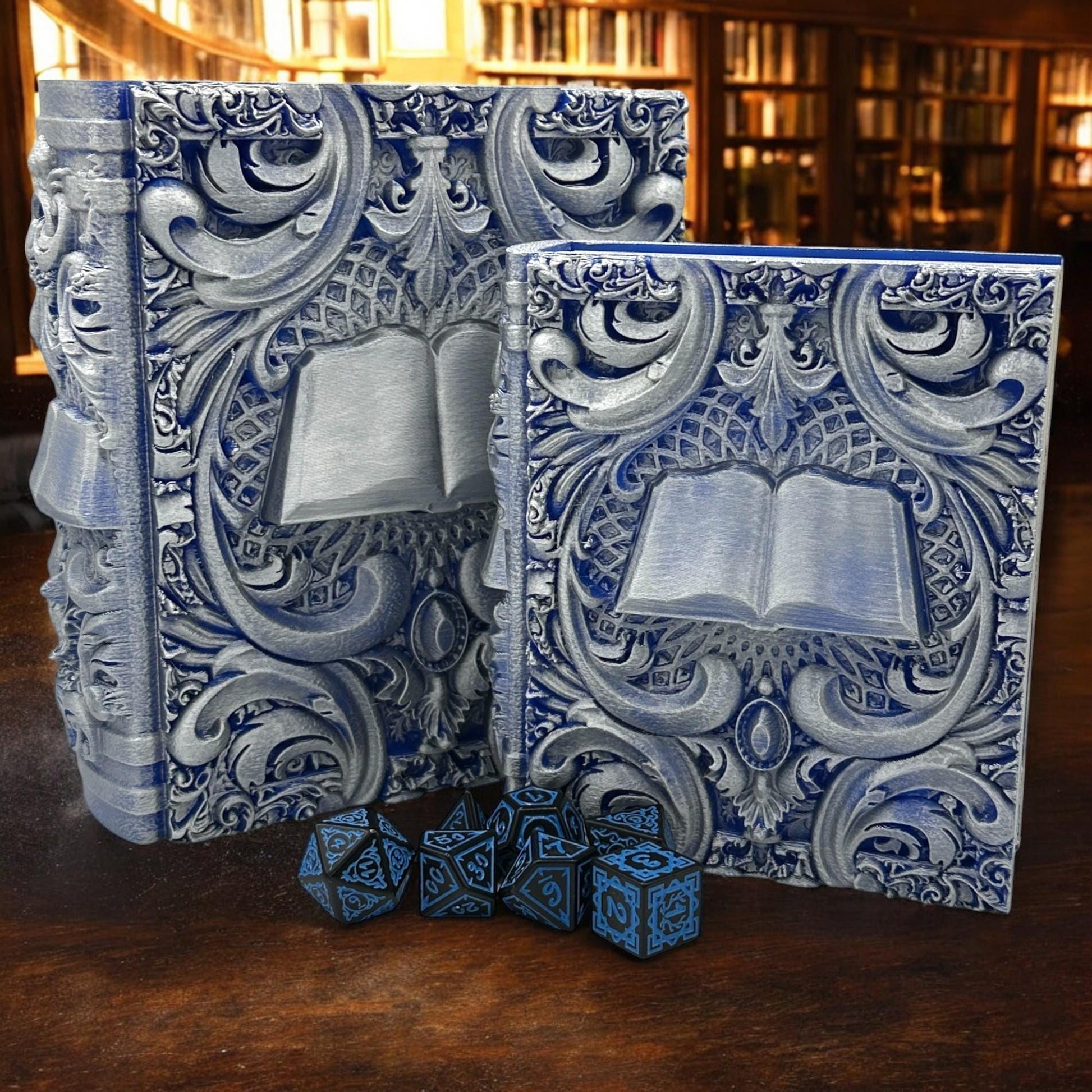 Wizard Tome Dice and Card Storage, RPG Rolling Tray