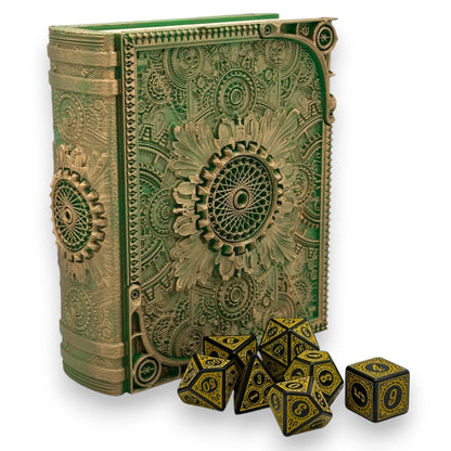 Artificer Tome Card and Dice Storage, RPG Minifigure Organizer