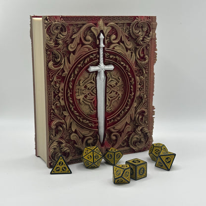Fighter Tome, Card and Dice Storage, RPG Minifigure Organizer, Dice Rolling Tray