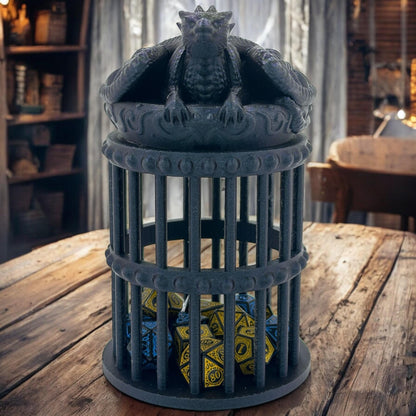3D Printed Dragon Dice Jail: Tabletop Gaming RPG Gift