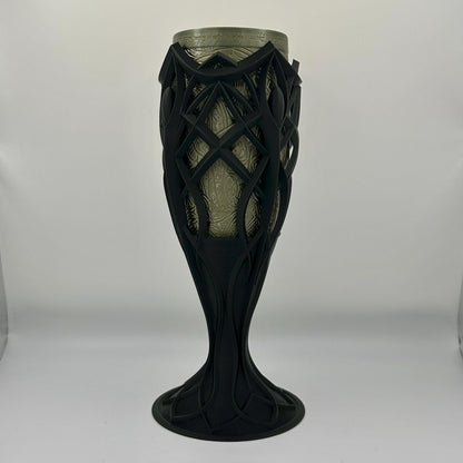 A Bronze and black Fantasy Chalice, Elven Themed Goblet, Beverage Holder, Cosplay Chalice