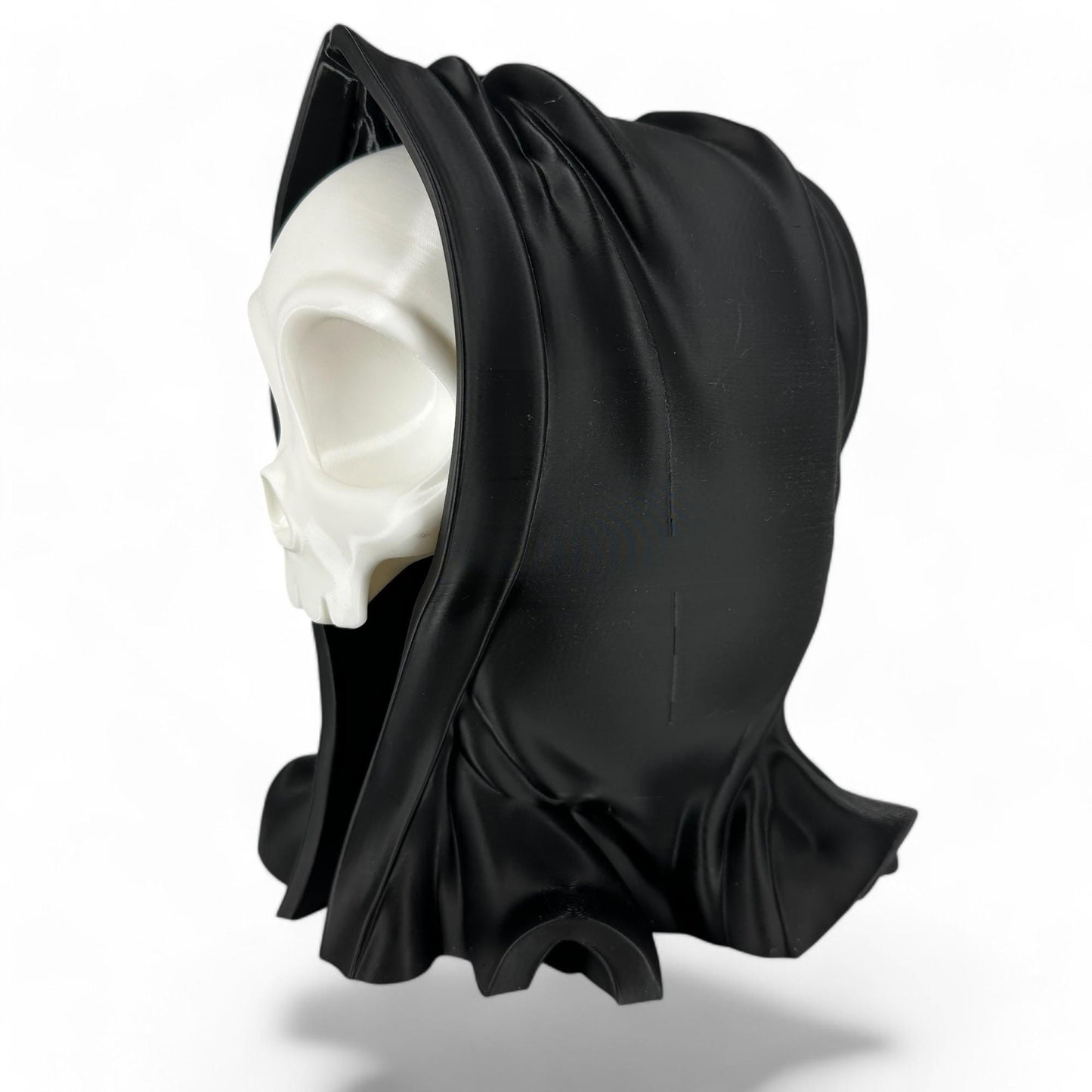 Hooded Skull Headphone Stand, Gothic Gaming Decor