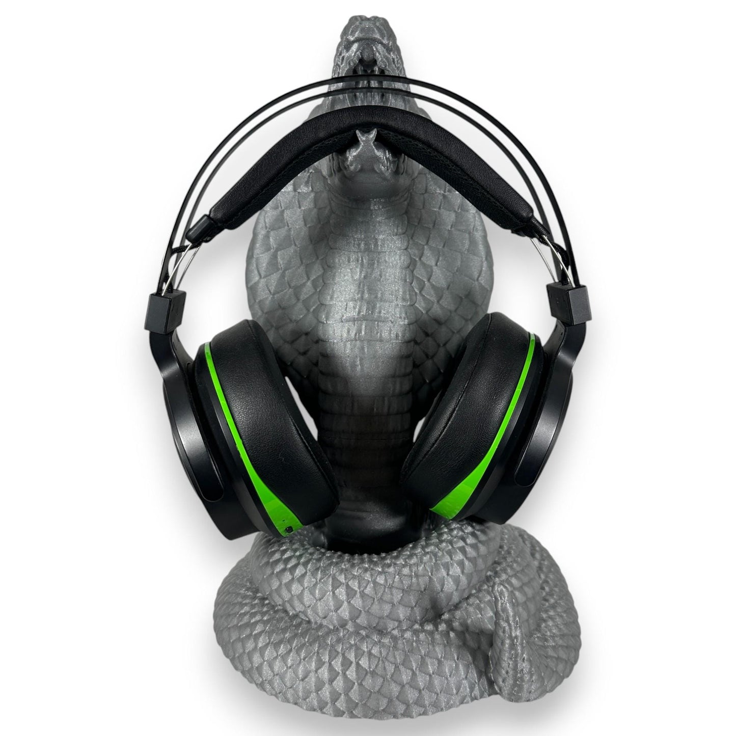 Coiled King Cobra Headphone Stand, Unique Gamer Decor