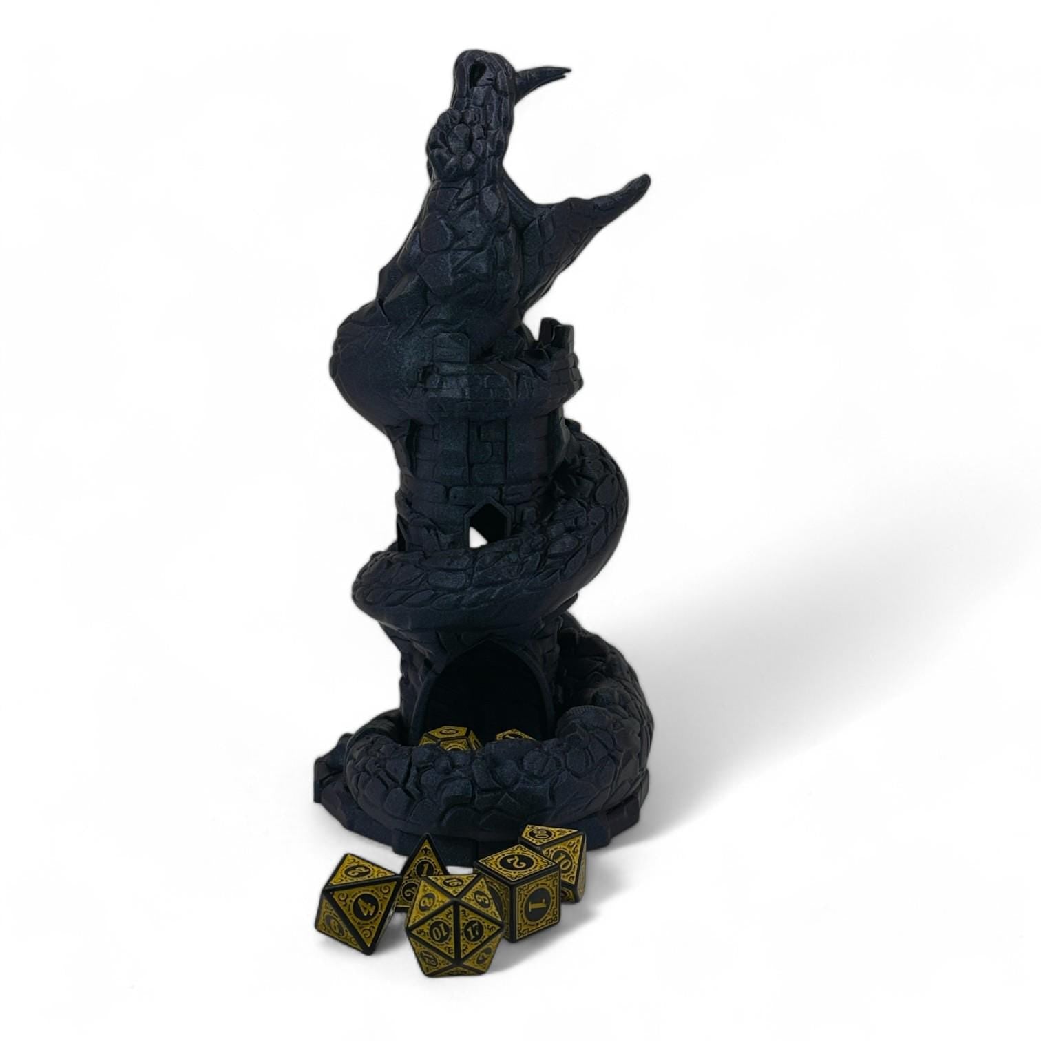3D Printed Basilisk Dice Tower: Unique RPG Gaming Accessory