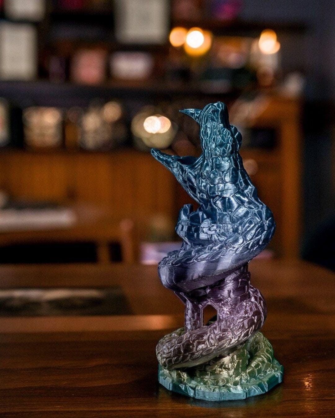 3D Printed Basilisk Dice Tower: Unique RPG Gaming Accessory