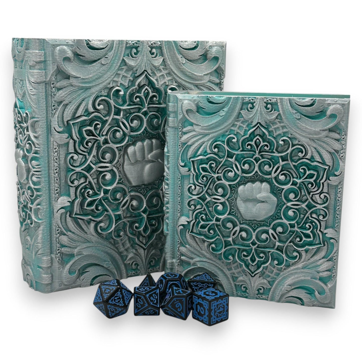Monk Tome Card and Dice Storage, RPG Minifigure Organizer