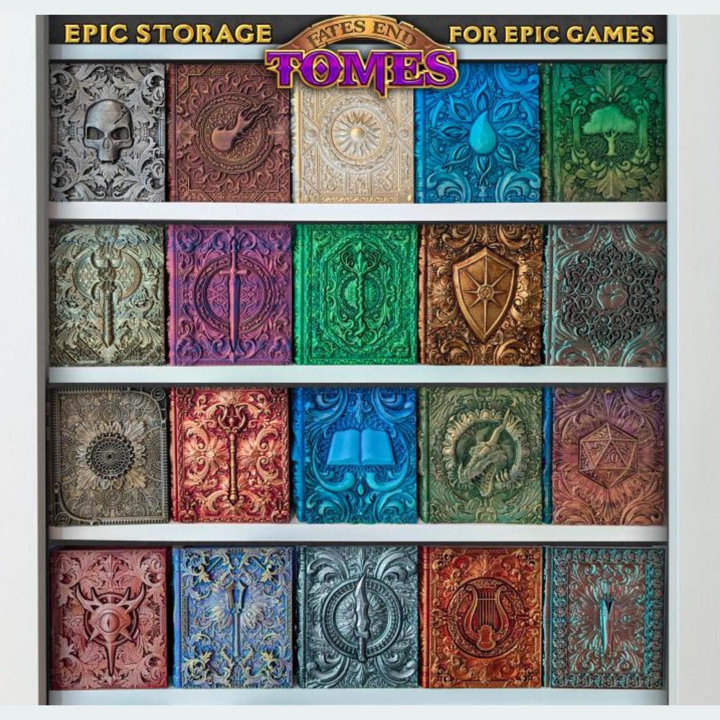 Monk Tome Card and Dice Storage, RPG Minifigure Organizer