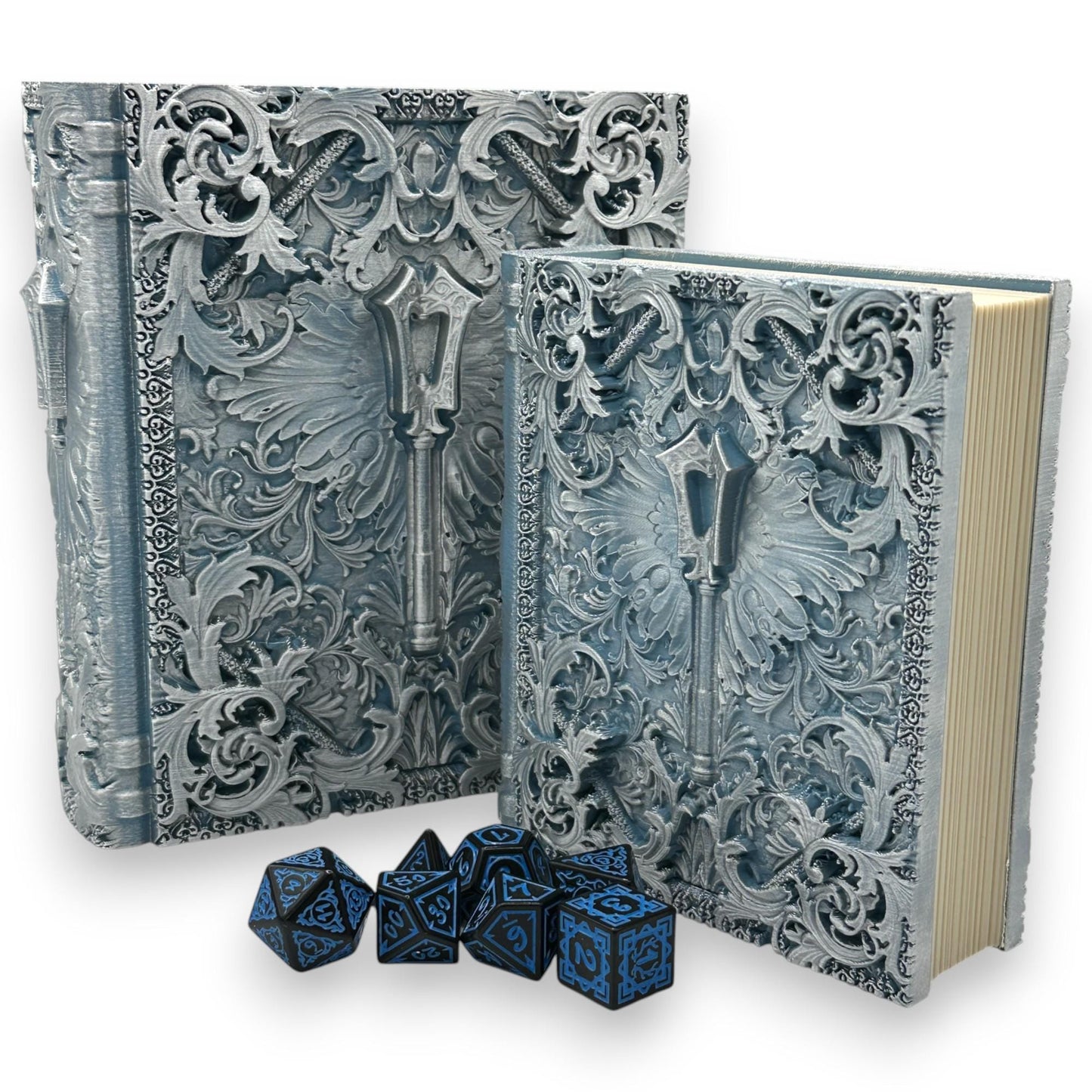 Cleric Tome Card and Dice Storage, Dice Rolling Tray, Minifigure Storage, Roleplaying Games, Dungeons and Dragons, MTG Card Storage