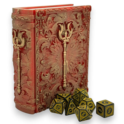 Sorcerer Tome Card and Dice Storage, RPG Minifigure Organizer