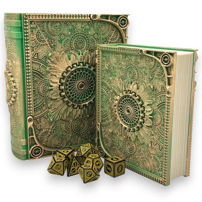 Artificer Tome Card and Dice Storage, RPG Minifigure Organizer