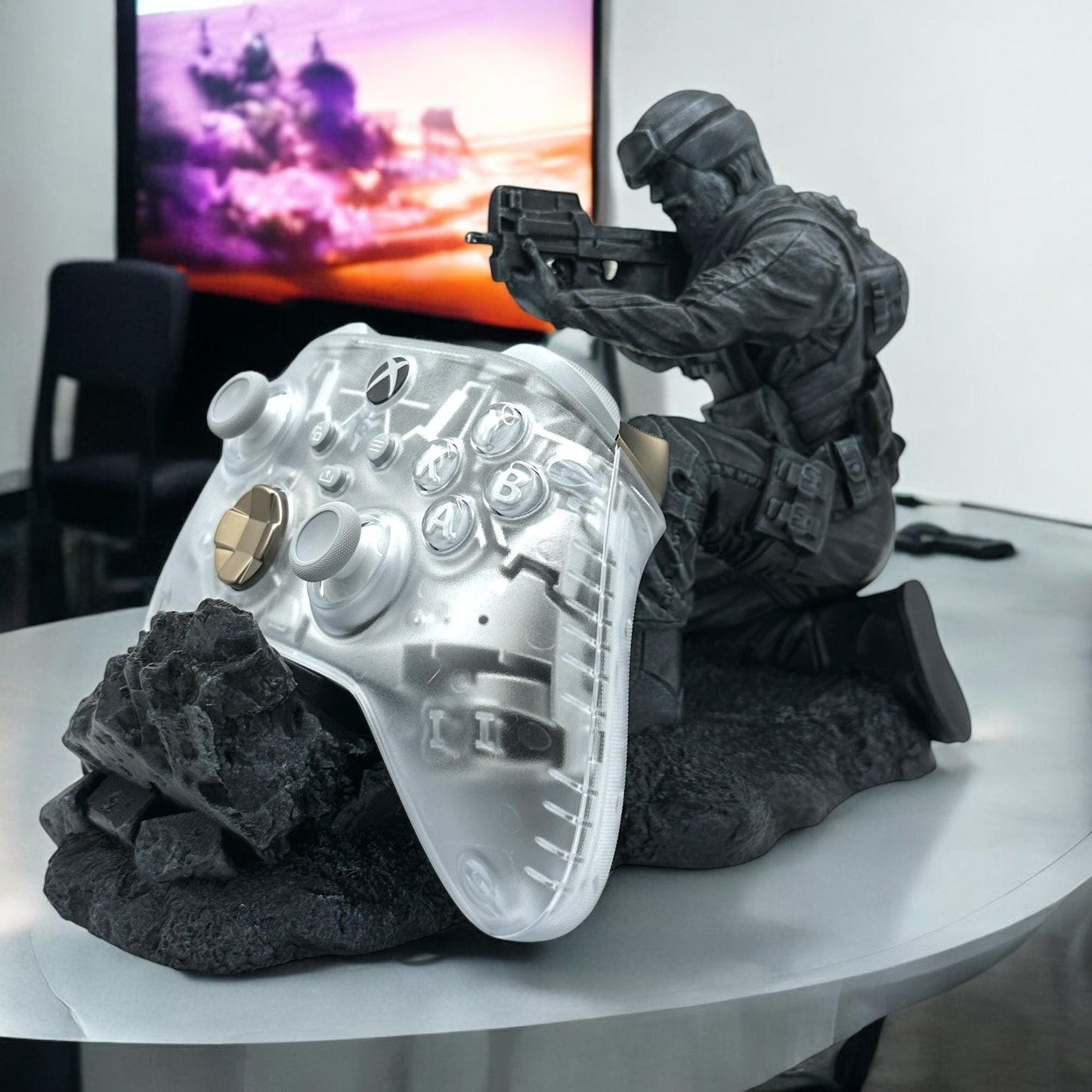 3D Printed Military Soldier Game Controller Stand, Gamer Gift