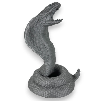 Coiled King Cobra Headphone Stand, Unique Gamer Decor