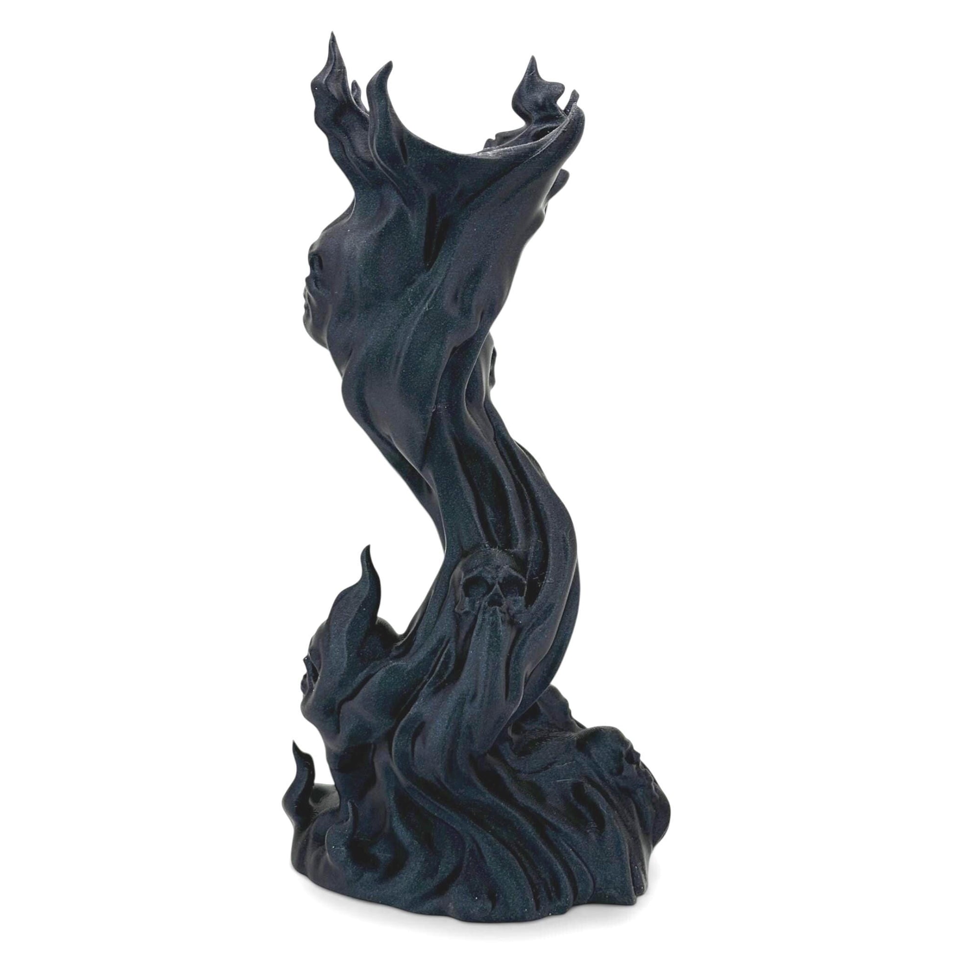 Skullflame Headphone Holder – Gothic Flame 3D Printed Headset Stand