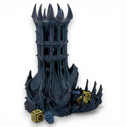 Obsidian Citadel Dice Tower: Gothic RPG Gaming Accessory, Tabletop DnD Roller