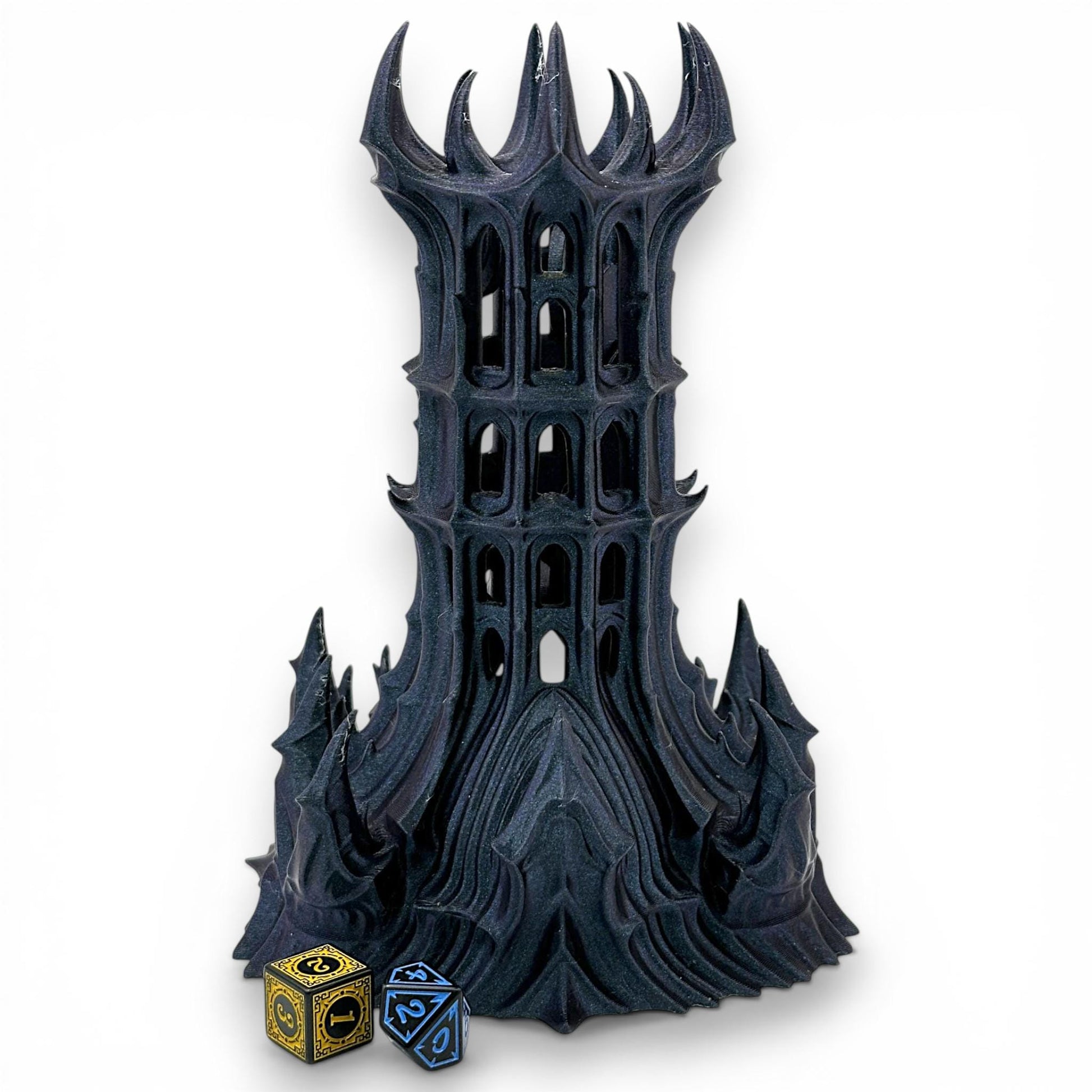Obsidian Citadel Dice Tower: Gothic RPG Gaming Accessory, Tabletop DnD Roller