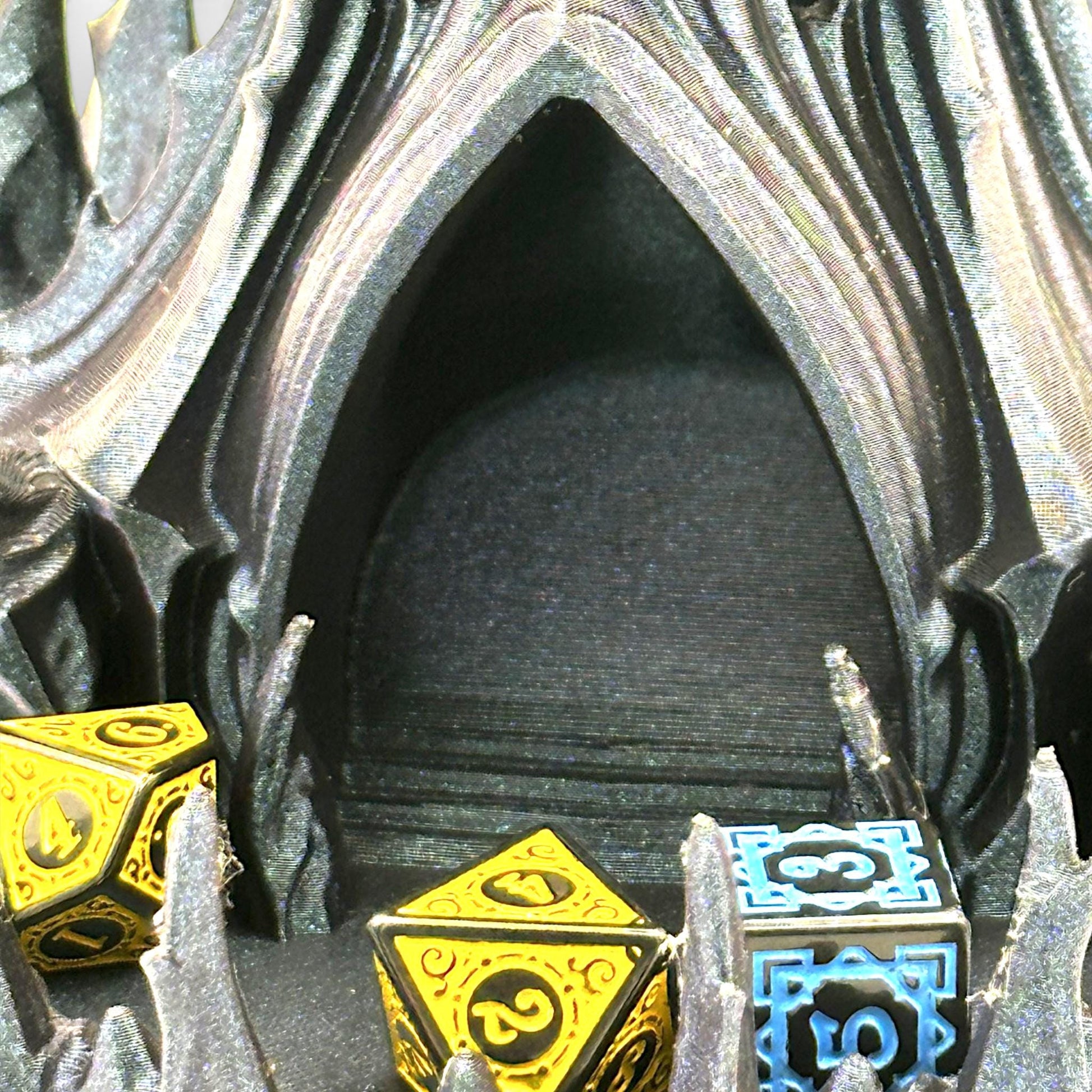 Obsidian Citadel Dice Tower: Gothic RPG Gaming Accessory, Tabletop DnD Roller
