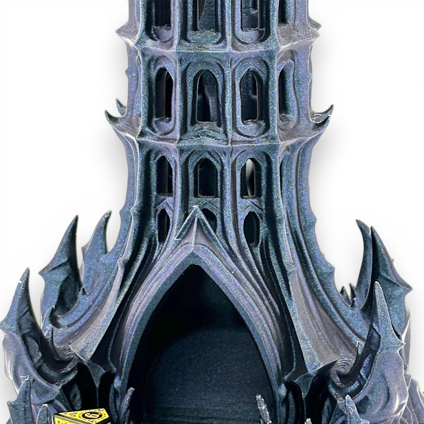 Obsidian Citadel Dice Tower: Gothic RPG Gaming Accessory, Tabletop DnD Roller
