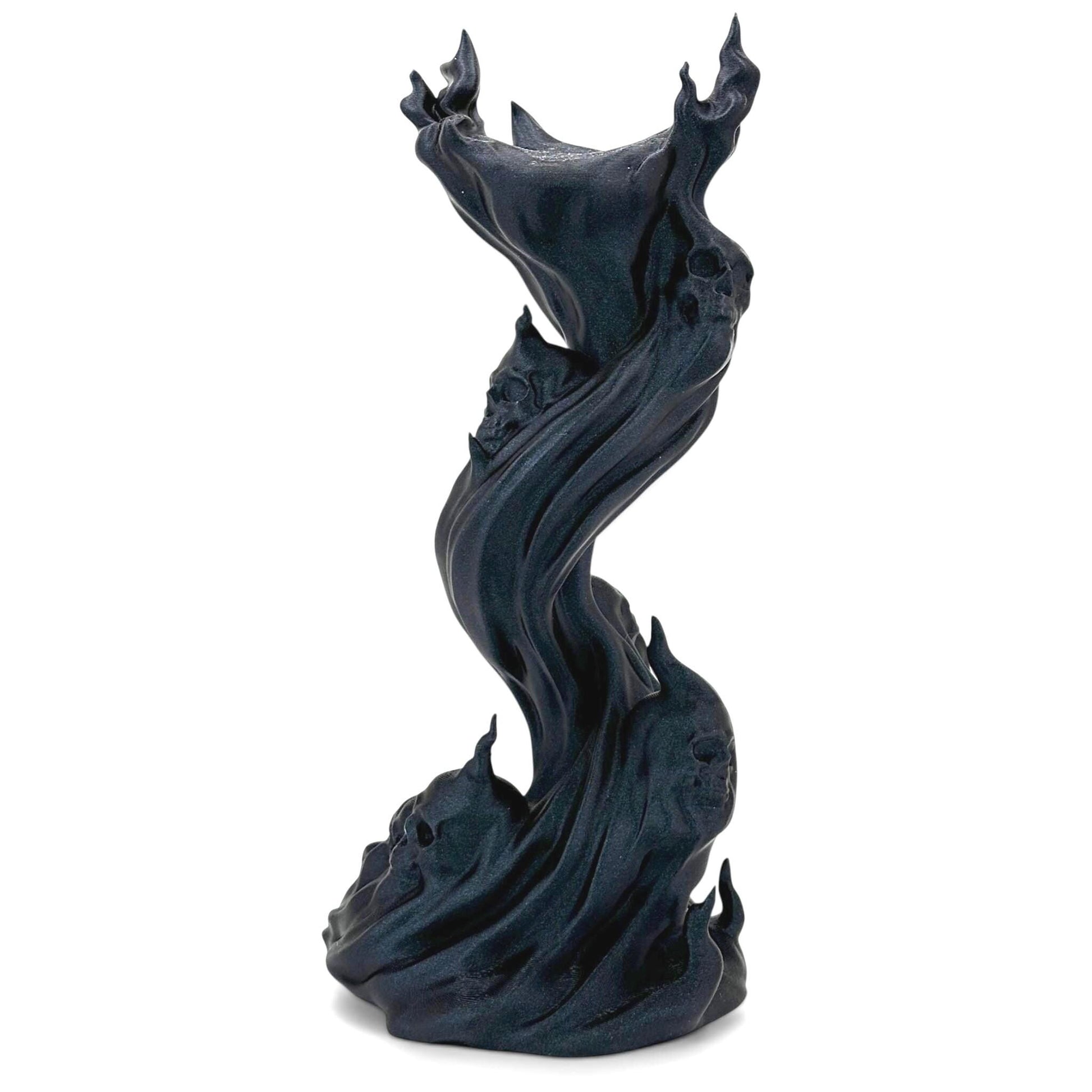 Skullflame Headphone Holder – Gothic Flame 3D Printed Headset Stand