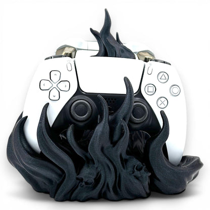 Twin Arcane Dual Controller Holder – Gothic Flame 3D Printed Gaming Stand