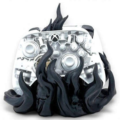 Twin Arcane Dual Controller Holder – Gothic Flame 3D Printed Gaming Stand