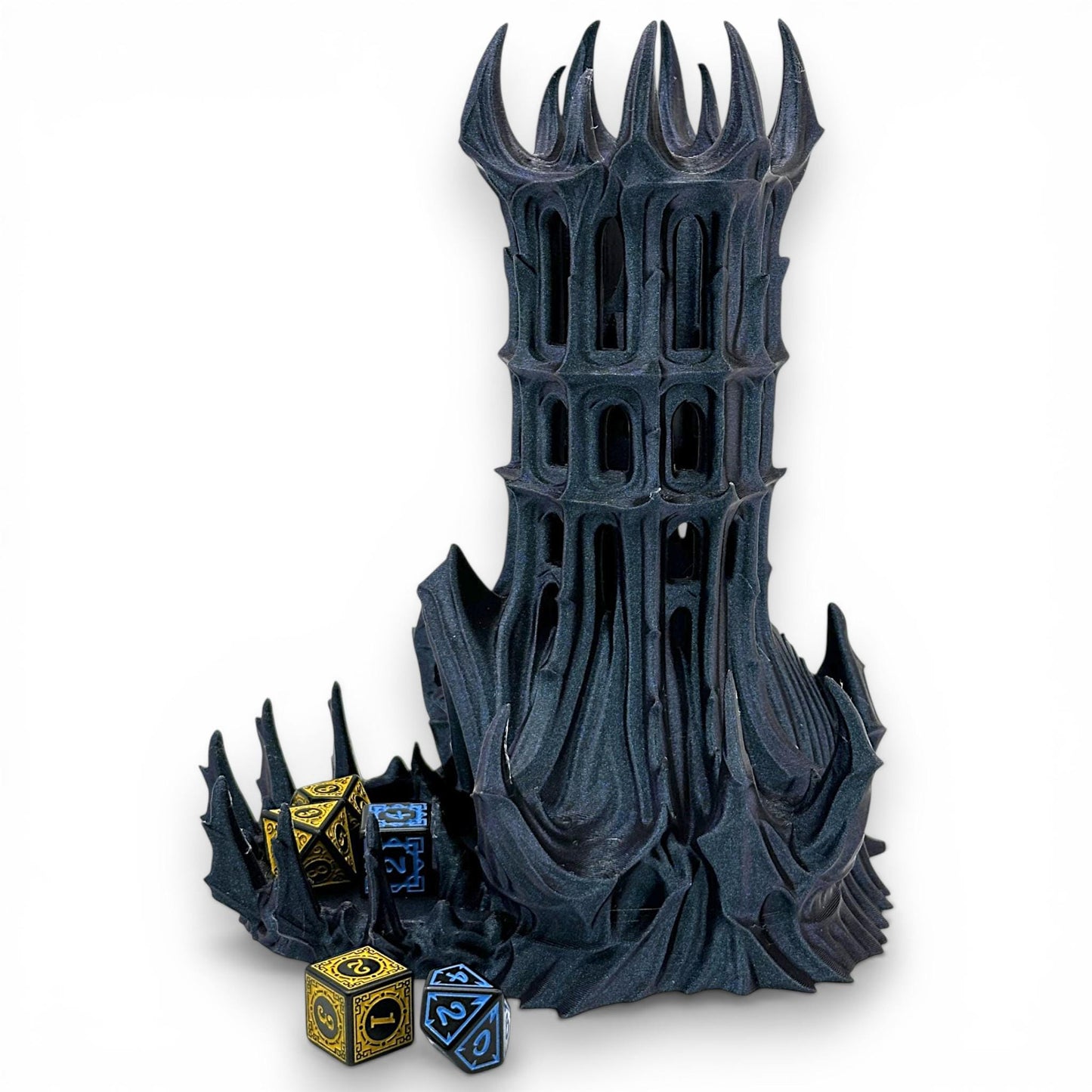 Obsidian Citadel Dice Tower: Gothic RPG Gaming Accessory, Tabletop DnD Roller