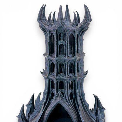 Obsidian Citadel Dice Tower: Gothic RPG Gaming Accessory, Tabletop DnD Roller