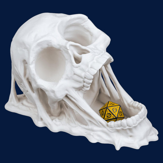 Doom Skull Dice Tower, Dark Fantasy RPG Accessory, 3D Printed Tabletop Roller
