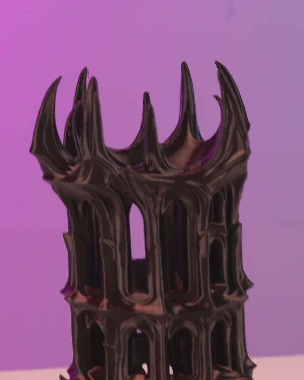 Obsidian Citadel Dice Tower: Gothic RPG Gaming Accessory, Tabletop DnD Roller