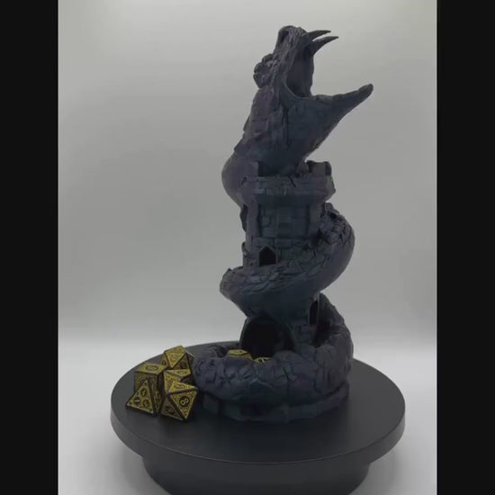 3D Printed Basilisk Dice Tower: Unique RPG Gaming Accessory